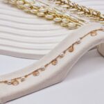 پابند طرح آویز صدف مرواریدی طلایی آبکاری رادیوم